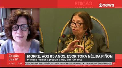 Miriam Leitão sobre Nélida Pinõn: "Escritora revolucionária" Miriam Leitão sobre Nélida Pinõn: "Escritora revolucionária"