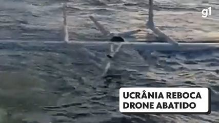 Ucrânia reboca drone abatido