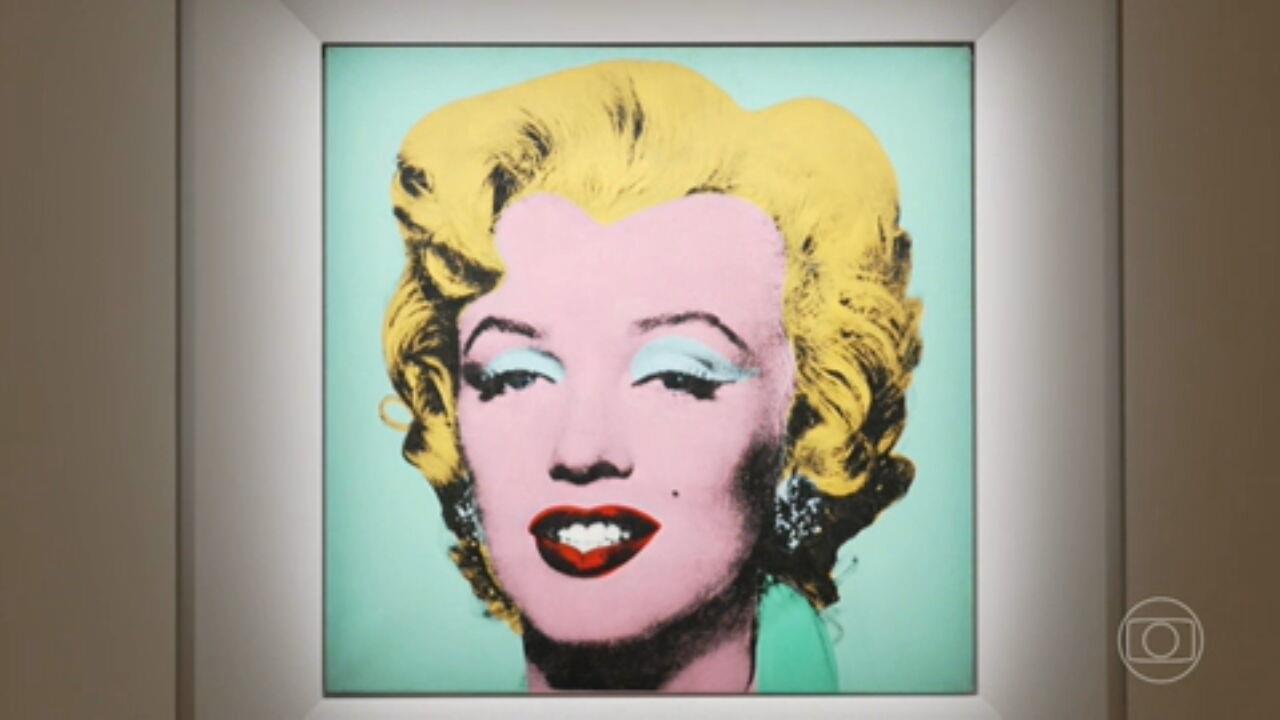 Retrato de Marilyn Monroe feito por Andy Warhol é leiloado pelo equivalente a R$ 1 bilhão