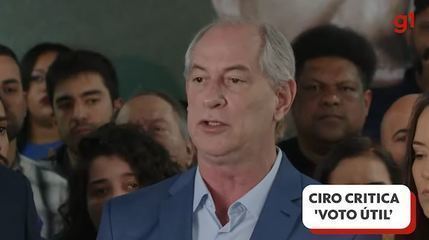 Ciro Gomes critica 'voto útil' e diz que candidatura está de pé