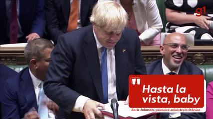 'Hasta la vista, baby': Boris Johnson se despede do Parlamento britânico