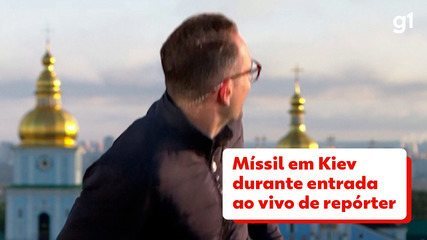 Míssil atinge centro de Kiev no momento em que repórter brasileiro entrava ao vivo