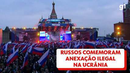 Rússia comemora com shows a anexação ilegal de territórios da Ucrânia