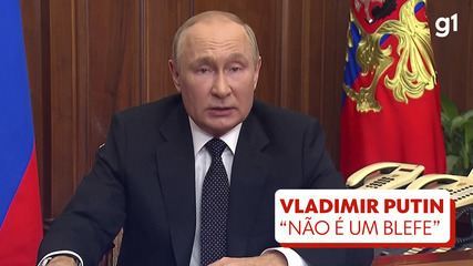 'Isso não é um blefe', diz Vladimir Putin durante pronunciamento