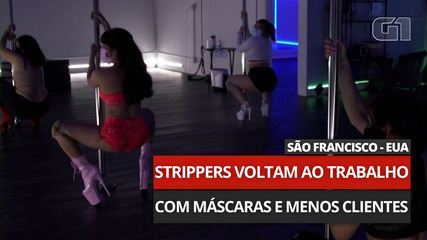 Strippers de São Francisco (EUA) voltam ao trabalho com máscaras e menos clientes