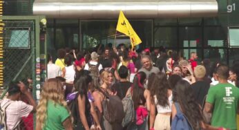 VÍDEO: estudantes do Instituto Federal de Brasília protestam contra bloqueio de verbas feito pelo MEC | Distrito Federal