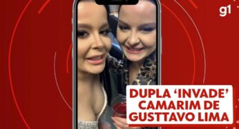 Maiara e Maraisa invadem camarim de Gusttavo Lima e mostram vinho de cerca de R$ 50 mil