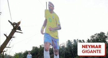 Indianos montam Neymar de 30 metros para torcer na Copa; veja vídeo | Copa do Catar