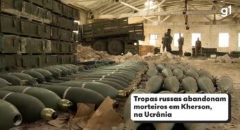 Soldados ucranianos procuram áreas com explosivos deixados por russos em Kherson | Mundo