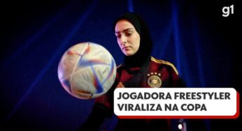 Usando véu, jovem muçulmana Maymi Asgari arrasa no futebol freestyle no Catar; veja vídeo