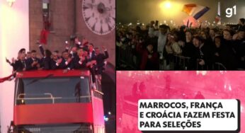 Times da França, Croácia e Marrocos são recebidos e aplaudidos por seus torcedores