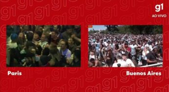 Euforia, tristeza, choro, comemoração… vídeo mostra reações de torcidas em Paris e Buenos Aires com os gols da final da Copa | Copa do Catar