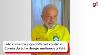 Lula diz que Brasil pode ganhar a Copa 'se jogar com a seriedade do 1º tempo' e deseja melhoras a Pelé