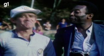 Pelé foi jornalista e goleiro ao lado de Renato Aragão em 'Os Trapalhões e o Rei do Futebol', com cenas no Maracanã; veja imagens