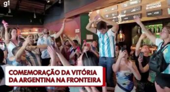 VÍDEO: Argentinos, brasileiros e paraguaios comemoram na tríplice fronteira vitória da Argentina na Copa do Mundo