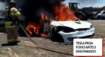 Bateria de carro da Tesla pega fogo 'espontaneamente' nos Estados Unidos, diz corpo de bombeiros local