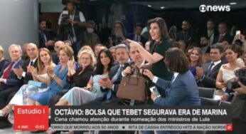 Bolsa que Tebet entregou a Pacheco em cerimônia de posse de ministros era de Marina Silva | Blog do Octavio Guedes