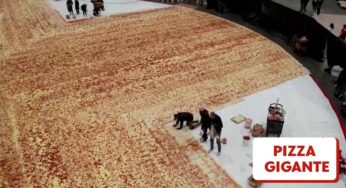 VÍDEO: Empresa tenta bater recorde de maior pizza do mundo nos EUA