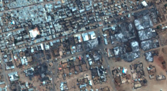 Imagens de satélite do Sudão mostram um grande mercado de alimentos queimado em Darfur
