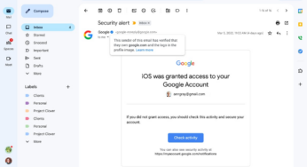 Gmail anuncia selo azul de verificação para combater fraudes em e-mails