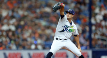 Shane McClanahan, do Tampa Bay Rays, domina com quatro arremessos