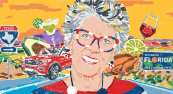 A viagem de 2.200 milhas de Prue Leith da Califórnia à Flórida