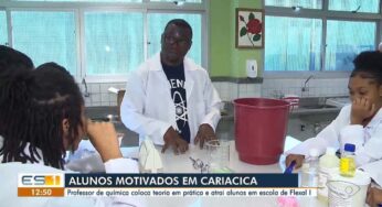 De amaciante a perfume: Professor haitiano encanta estudantes com aulas práticas de Química em escola pública do ES; veja VÍDEO | Educação no Espírito Santo
