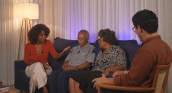 Maju Coutinho se emociona ao falar sobre os pais em homenagem do Fantástico ao Dia dos Professores