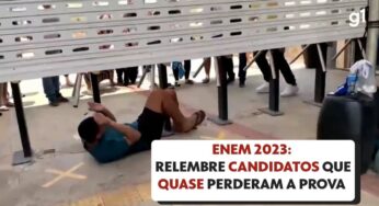 Eles venceram os portões do Enem: VÍDEO reúne flagras de quem escapou nos últimos segundos de ficar de fora