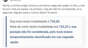 Sisu: candidatos reclamam que, mesmo com nota suficiente para a primeira opção de curso, são alocados na segunda | Educação