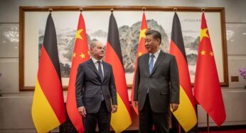 O líder da Alemanha, Olaf Scholz, anda na linha tênue na China
