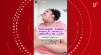 VÍDEO: Professora da rede pública do RJ viraliza ensinando pontuação para os alunos com música