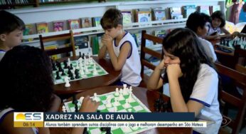 Projeto de xadrez ensina história, matemática e até educação física para estudantes de escola pública no ES