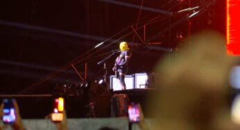 Madonna mascarada volta a ensaiar em Copacabana e sai de dentro do palco junto com Pabllo Vittar | Madonna no Rio