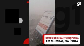 VÍDEO: Outdoor gigante despenca por conta de chuva forte em Mumbai, na Índia, mata 8 e deixa 40 presos em ferragens | Mundo