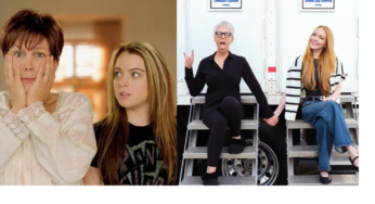 Lindsay Lohan e Jamie Lee Curtis posam juntas nos bastidores de 'Sexta-Feira Muito Louca 2'