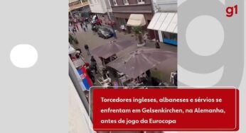 VÍDEO: Torcedores da Inglaterra, da Albânia e da Sérvia se enfrentam antes de jogo da Eurocopa na Alemanha | Mundo